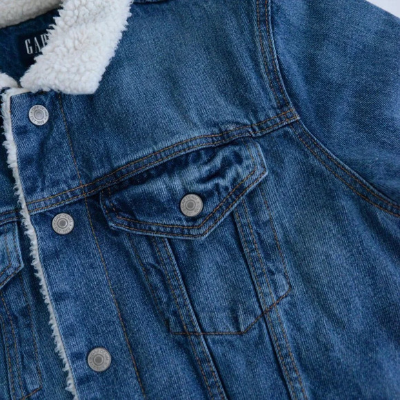 GAP  Denim Gap for Good Teddy Bear Jean Jacket - Medium - Picture 10 of 12